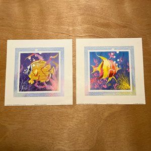 Under the Sea (III & IV) by B. Hobson - Set of 2 Tropical Fish Prints